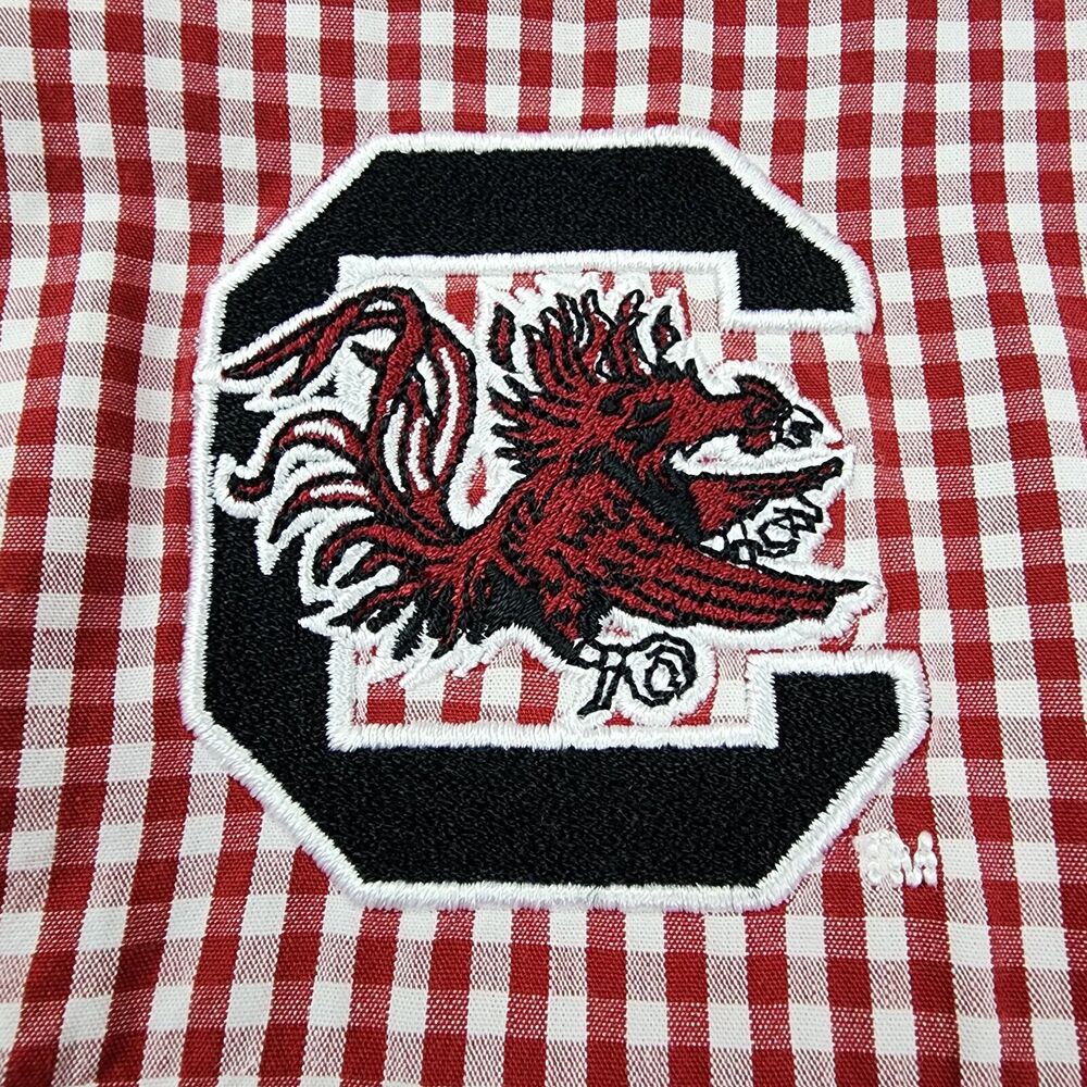 South Carolina Gamecocks Shirt Men XXL Gingham Check Columbia PFG Super Bonehead - Picture 11 of 16